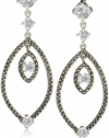 Judith Jack Marcasite and Cubic Zirconia Elongated Drop Earrings