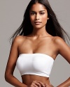 A great alternative to the classic strapless bra. A structured bandeau with a soft cut tube and wire for support. Includes removable straps. Style #P7692