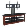 Walker Edison 60-Inch 4-in-1 TV Stand with Removable Mount, Cherry/Black