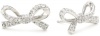 Kate Spade New York Skinny Mini Clear Silver-Tone Pave Bow Stud Earrings