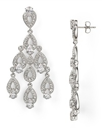 A delicate cascade of pave crystals will bring a touch of sparkle to your evening look. Wear these earrings from Lora Paolo for an elegant after-hours statement.