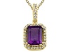 Genuine Amethyst Pendant by Effy Collection® in 14 kt Yellow Gold LIFETIME WARRANTY