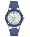 Stay on the right path with this sporty and versatile watch from GUESS.