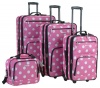 Rockland Luggage Dots 4 Piece Luggage Set