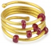 GURHAN Spring 7 Ruby High Karat Gold Coil Ring, Size 7