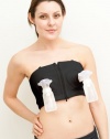 Simple Wishes Hands Free Breastpump Bra, Black, XS/S/M