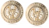 Anne Klein Lions Den Gold-Tone Lion Icon Button Clip-On Earrings