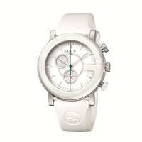 Gucci Women's YA101346 G Chrono White Matte Painted Dial Watch