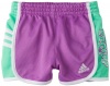 Adidas Girls 2-6x Iconic Mesh Short, Purple, 6XA