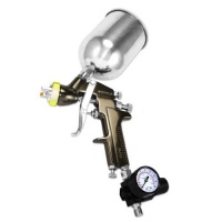 Professional Grade 1.7mm HVLP Air Spray Gun with Gun Metal Finish