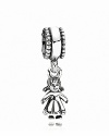 This sweet little girl charm adds instant movement to your PANDORA bracelet.