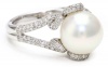 TARA Pearls White South Sea 10x11mm Pearl Ring, Size 7