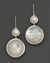 Gleaming mother-of-pearl cabochons set in sterling silver.