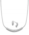 Complete your look from head-to-toe! This party-perfect Charter Club jewelry set creates just the right amount of shine with pave-set glass accents in silver tone mixed metal. Approximate necklace length: 14 inches + 2-inch extender. Approximate pendant width: 2 inches. Approximate earring diameter: 1/2 inch.