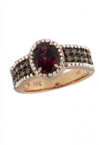 Effy Jewlery 14K Rose Gold Rhodolite Garnet & Diamond Ring, 2.22 TCW Ring size 7