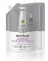 Method Laundry Detergent with Smartclean Tech, 85 Loads,  Refill, Free and Clear, 34 Ounce