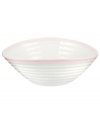 Distinctly ribbed Sophie Conran dinnerware sets your table with the charm of traditional hand-thrown pottery, but the durability of contemporary Portmeirion porcelain. Mix the banded Carnivale cereal bowl with solid pink pieces.