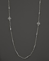 A sterling silver necklace with filigree stations from Konstantino.