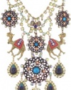 Betsey Johnson Morocco Adventure Camel Multi-Chain Bib Necklace