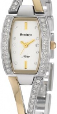 Armitron NOW Women's 753856SVTT Swarovski Crystal Two-Tone Bangle Watch