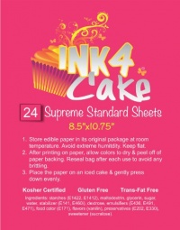 Supreme Edible Image Print on Icing Sheets 24 Sheets Letter Size