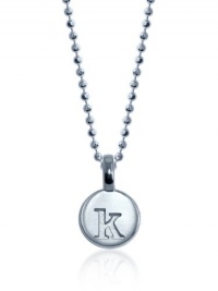 Alex Woo Mini Addition Letter Sterling Silver k Charm Pendant Necklace