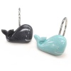 Allure Home Creations Whale Watch Resin Shower Curtain Hooks