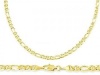 Figaro 14k Yellow Gold Bracelet Gucci Link Solid 3.2mm 7 inches