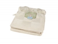 American Baby Company Organic Cotton Sweater Knit Blanket, Natural