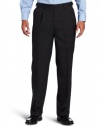 Louis Raphael Men's Total Comfort Wool Classic Plaid Pleated Dress Pant