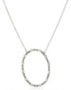 Judith Jack Starlight Sterling Silver, Marcasite and Cubic Zirconia Oval Pendant Necklace