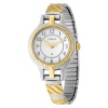 Carriage Women's C3C359 Two-Tone Round Case White Dial Two-Tone Stainless Steel Expansion Band Watch