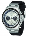 Vestal Men's ZR2CS01 ZR-2 Rubber Chrono Silver Case With Black Silicone Watch