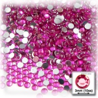 1440pc Rhinestones Round 3mm - 10ss flatback Fucshia