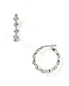 Eye-catching crystal stones and a unique shape give these small hoop earrings from Lauren Ralph Lauren added allure.