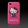 Hello Kitty Embossed Pink Flexa silicone case cover for Apple iPhone 4 4G 4S