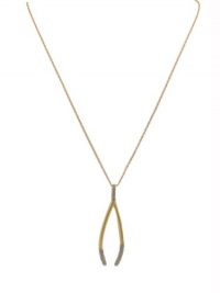 House of Harlow 1960 Wishbone Pave Gold Pendant Necklace