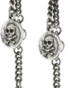 Queen Baby Skull Coin and Cross Chain with Hook Back Drop Earrings