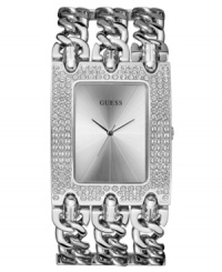 Tie up the loose ends of your style evolution with this unique watch by GUESS.