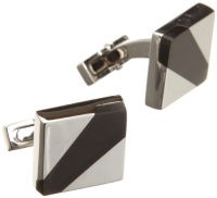 Kenneth Cole New York Men's Diagonal Enamel Cufflinks