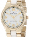 Anne Klein Women's 109118WTGB Swarovski Crystal Accented Gold-Tone Ceramic Dress Watch