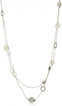 Kenneth Cole New York Urban Wrap Silver-Tone Circle Long Illusion Necklace