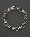 Sterling silver circles and links form a bold bracelet. From the John Hardy Dot colleciton.