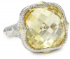 Judith Ripka Contempo Yellow Cushion Stone Ring, Size 8