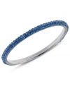 Feeling the blue. This bracelet from 2028, crafted from silver-tone mixed metal, sparkles with sapphire-colored glass stones for a stylish effect. Approximate diameter: 3 inches.