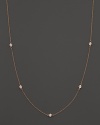 Diamond stations on an 18K rose gold chain necklace from Lisa Nik's Sparkle collection.