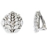 Silver-Tone Marquise Swarovski Crystal Clip Earrings