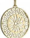 18k Yellow Gold Plated Sterling Silver Sun Medallion, 18