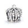 Bella Fascini Royal Crown Queen Princess Bead Charm - Sterling Silver Fits Perfectly on Chamilia Moress Pandora and Compatible Brands