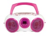 Digital Blue Barbie Boombox White/Pink